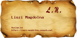 Liszi Magdolna névjegykártya
