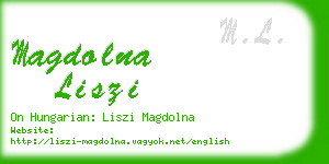 magdolna liszi business card